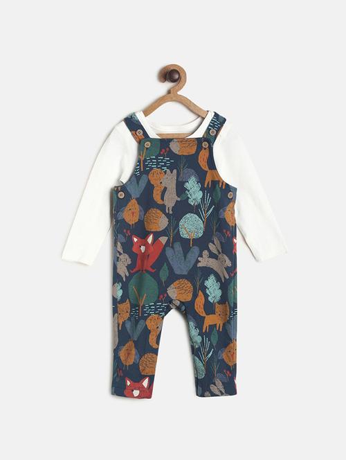 white cotton dungaree set - 21187169 - Very Small Image - 1