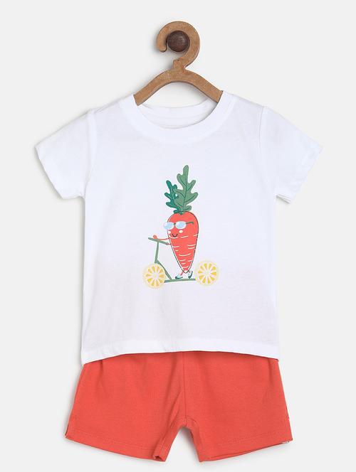 white printed shorts set - 21187184 - Very Small Image - 1