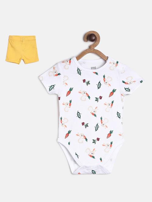 white cotton shorts set twin sets & dungree - 21187189 - Very Small Image - 1