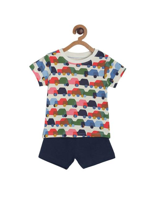white cotton shorts set - 21187314 - Very Small Image - 1