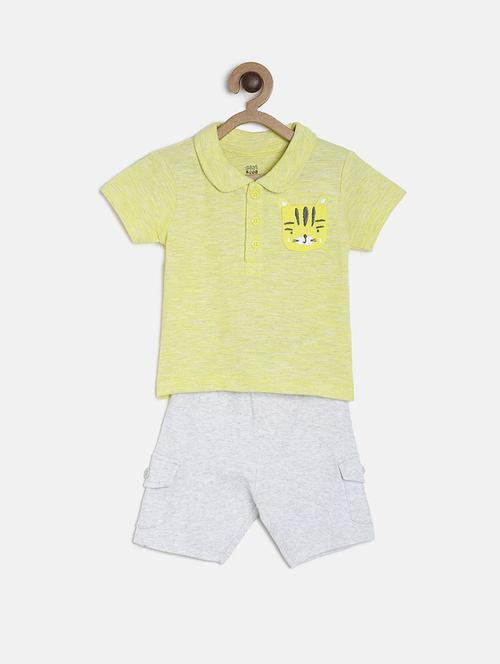 yellow cotton shorts set - 21187325 - Very Small Image - 1