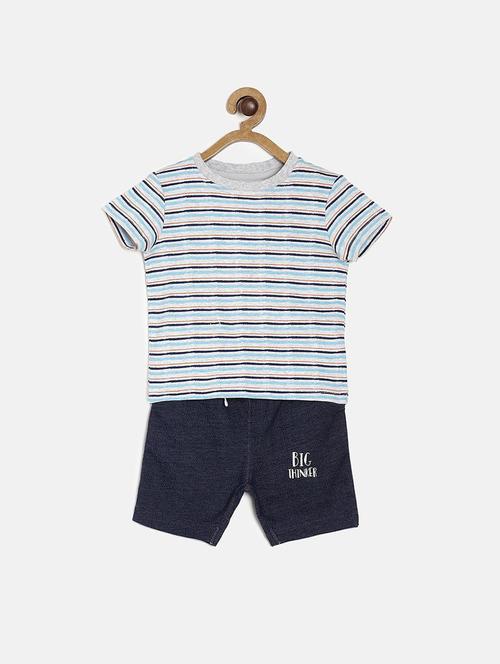 multi colored cotton blend shorts sets twin sets & dungree - 21187398 - Very Small Image - 1