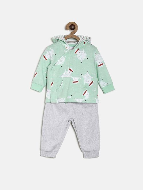 boys round neck printed full length set - 21187416 - Very Small Image - 1