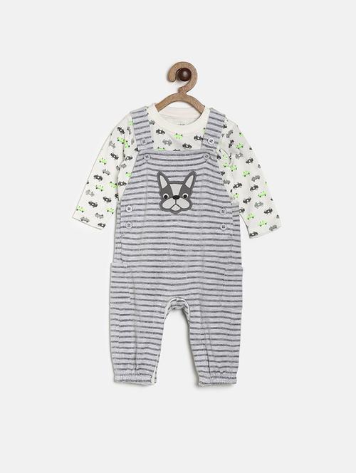 kids printed dungree with t-shirt - 21187419 - Very Small Image - 1