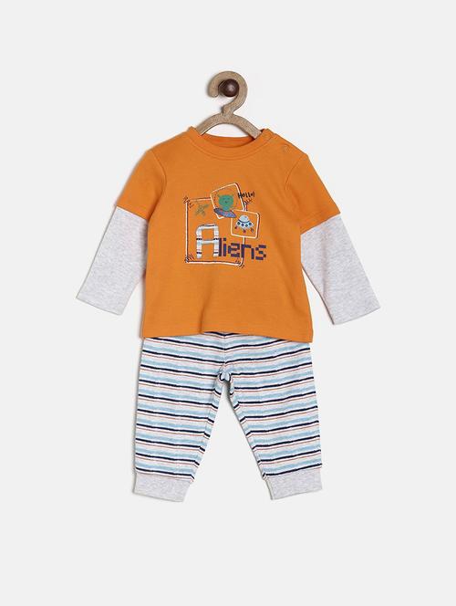 multi colored cotton blend full length sets twin & dungree - 21187451 - Very Small Image - 1