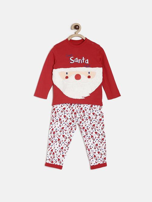 red cotton blend full length set - 21187458 - Very Small Image - 1
