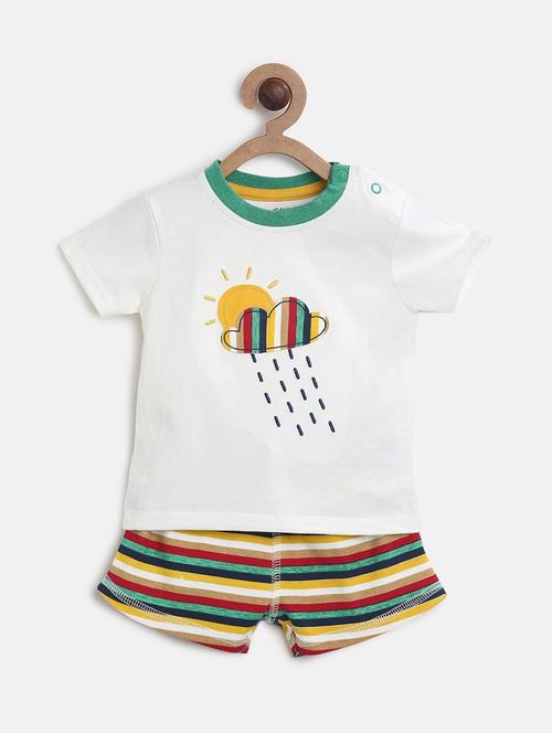 multi colored cotton blend shorts set twin sets & dungree - 21187500 - Very Small Image - 1