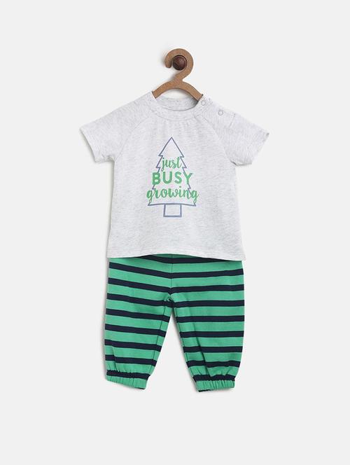 grey cotton blend full length set - 21187555 - Very Small Image - 1