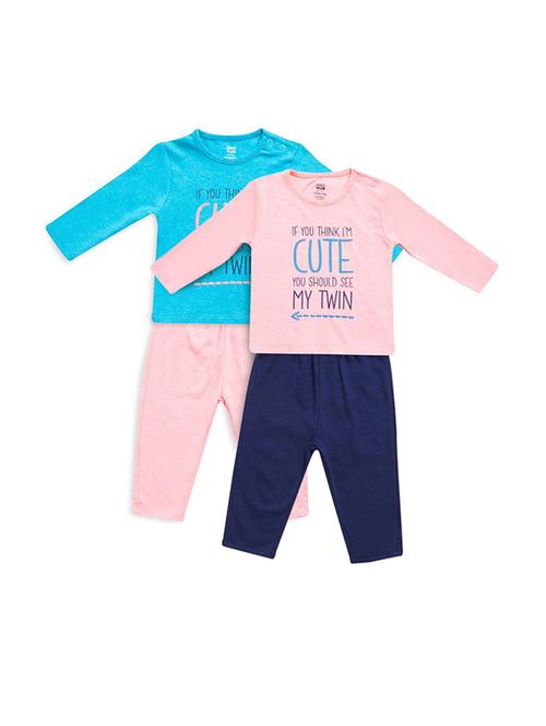 pack of 2 multi colored cotton blend full length set - 21187572 - Very Small Image - 1