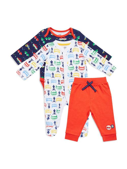 pack of 3 multi colored cotton blend full length set - 21187584 - Very Small Image - 1