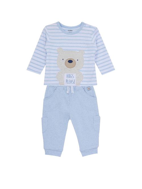 blue cotton blend full length sets twin & dungree - 21187603 - Very Small Image - 1