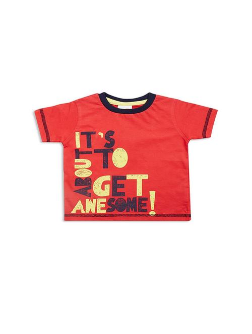 red cotton blend t-shirt - 21187677 - Very Small Image - 1