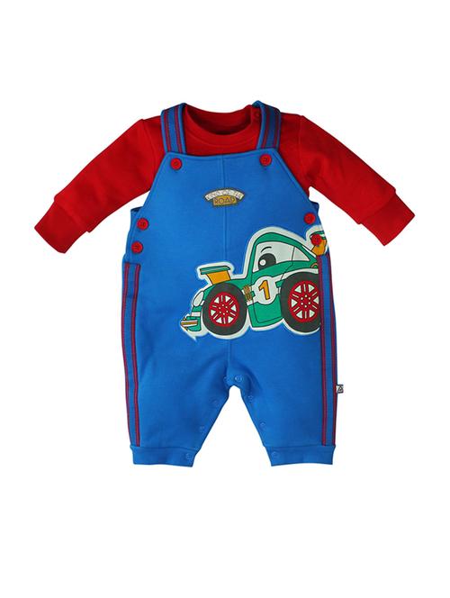 kids printed dungree with t-shirt - 21187742 - Very Small Image - 1