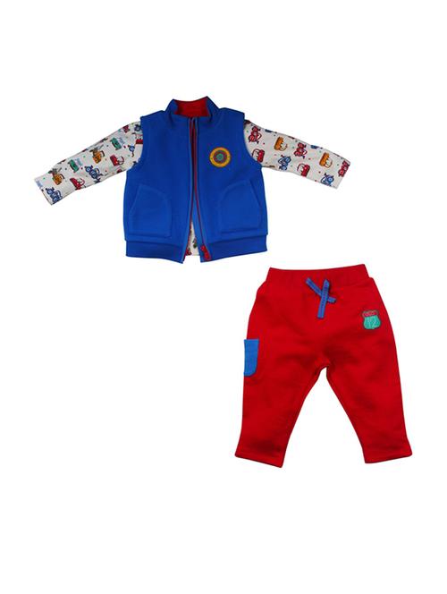 blue cotton blend full length set - 21187743 - Very Small Image - 1