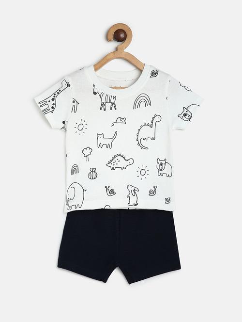 white cotton shorts set - 21187846 - Very Small Image - 1
