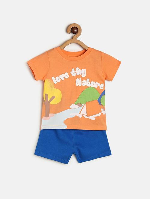 orange cotton shorts set - 21187851 - Very Small Image - 1