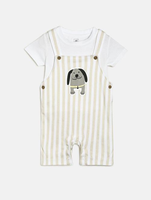 white cotton dungaree set - 21187909 - Very Small Image - 1