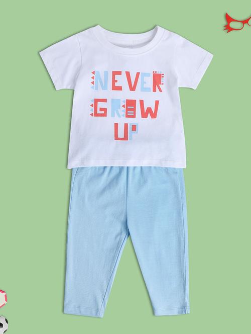 kids printed cotton full length twin set - 21187934 - Very Small Image - 1