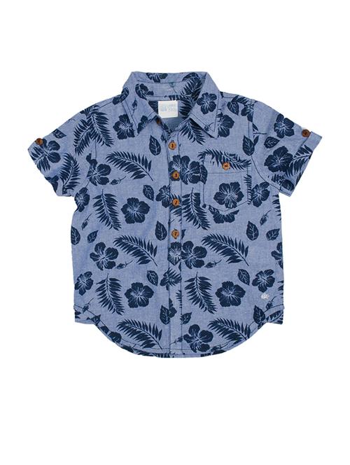 kids printed cotton blend shirt - 21187972 - Very Small Image - 1