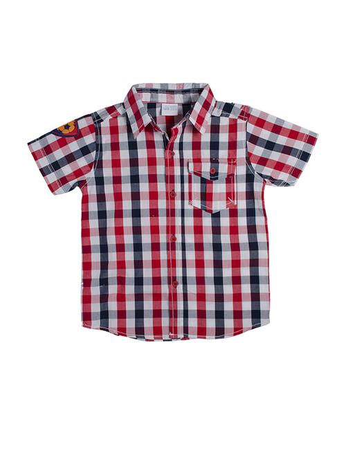 kids checkered cotton blend shirt - 21187978 - Very Small Image - 1