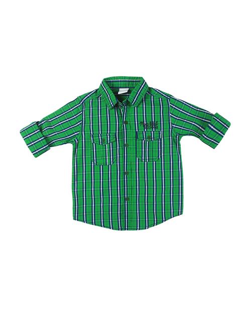kids checkered cotton blend shirt - 21187979 - Very Small Image - 1