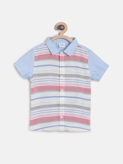 kids striped cotton blend shirt - 21187985 - Very Small Image - 1