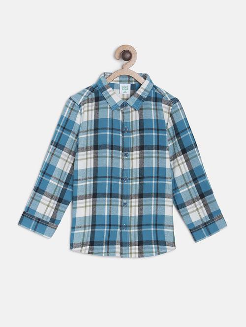 kids checkered cotton blend shirt - 21187989 - Very Small Image - 1