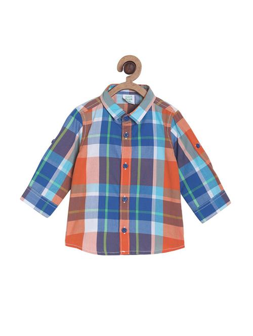 kids checkered cotton blend shirt - 21187991 - Very Small Image - 1
