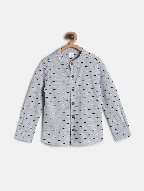 kids printed cotton blend shirt - 21188000 - Very Small Image - 1