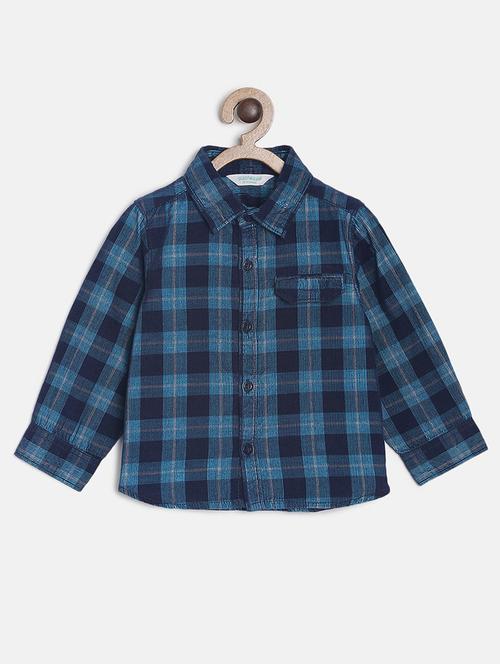 kids checkered cotton blend shirt - 21188025 - Very Small Image - 1