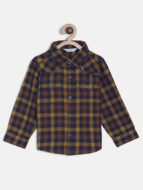 kids checkered cotton blend shirt - 21188026 - Very Small Image - 1