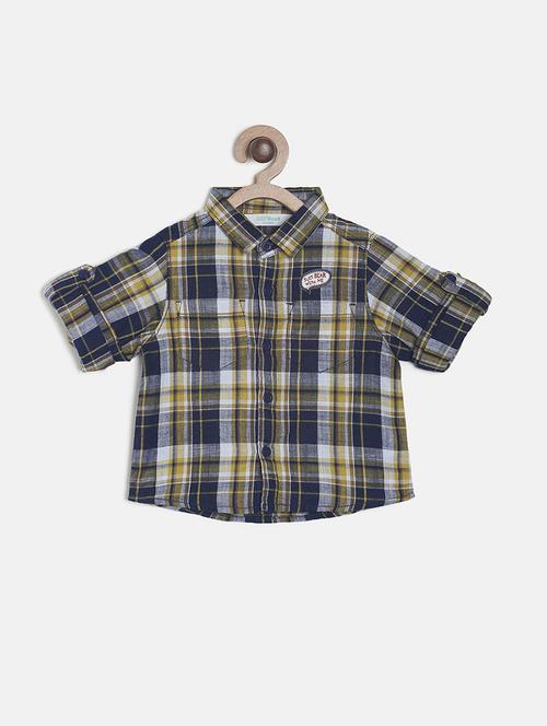 kids checkered cotton blend shirt - 21188027 - Very Small Image - 1