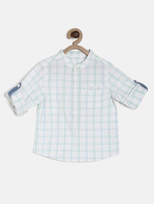 kids checkered cotton blend shirt - 21188034 - Very Small Image - 1