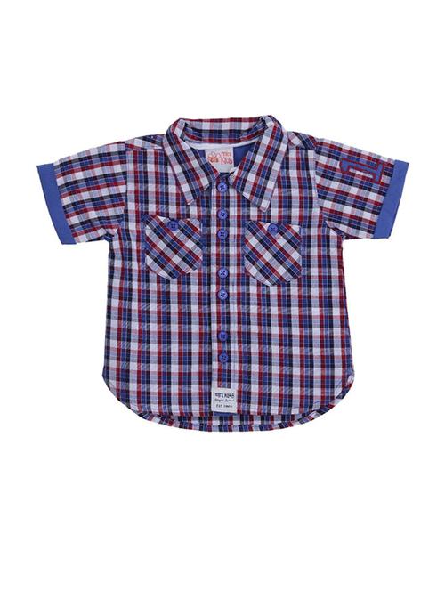 kids checkered cotton blend shirt - 21188090 - Very Small Image - 1