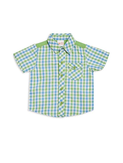 kids checkered cotton blend shirt - 21188093 - Very Small Image - 1