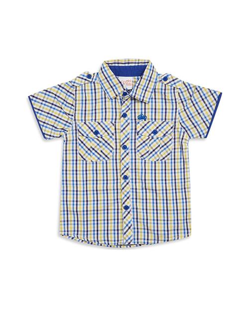 kids checkered cotton blend shirt - 21188096 - Very Small Image - 1