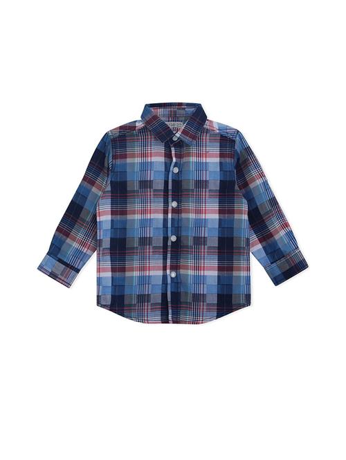 kids checkered cotton blend shirt - 21188127 - Very Small Image - 1