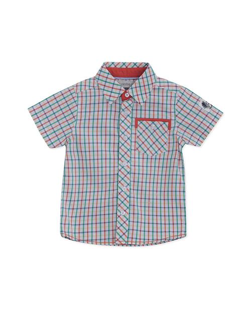 kids checkered cotton blend shirt - 21188131 - Very Small Image - 1