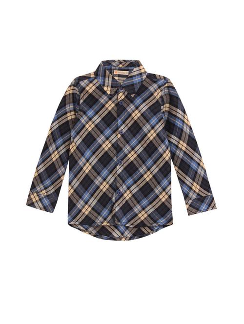 kids checkered cotton blend shirt - 21188141 - Very Small Image - 1