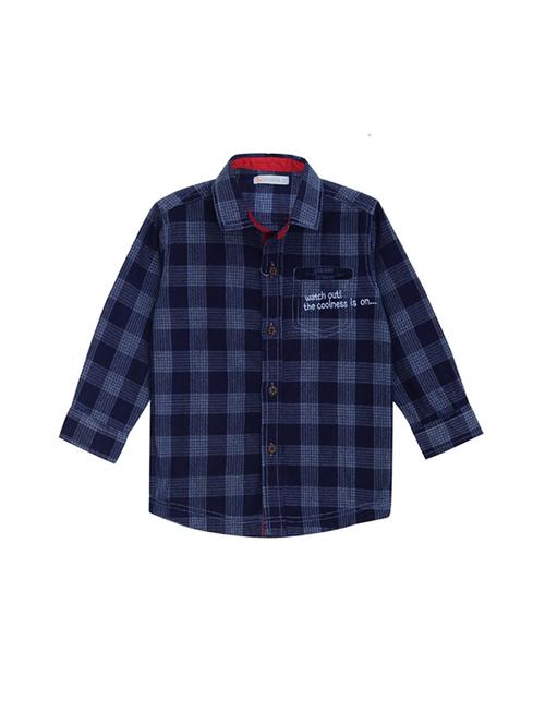 kids checkered cotton blend shirt - 21188143 - Very Small Image - 1