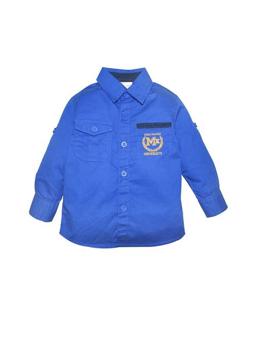 blue cotton blend shirt - 21188150 - Very Small Image - 1