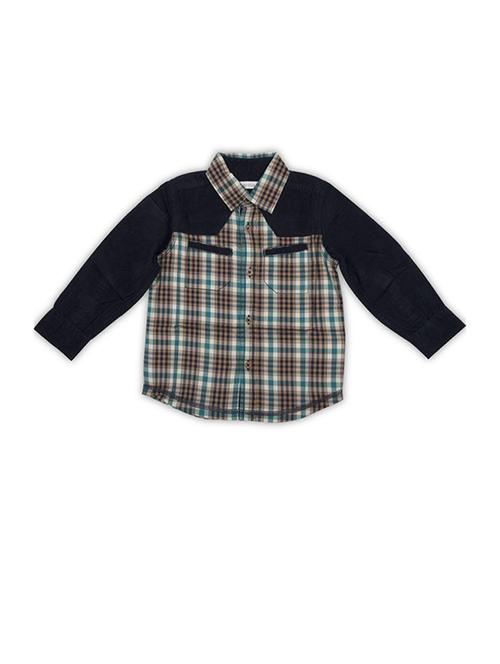 kids checkered cotton blend shirt - 21188152 - Very Small Image - 1