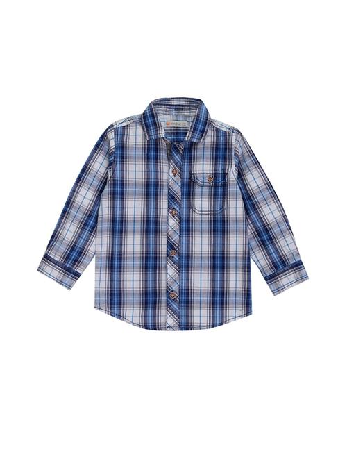 kids checkered cotton blend shirt - 21188159 - Very Small Image - 1