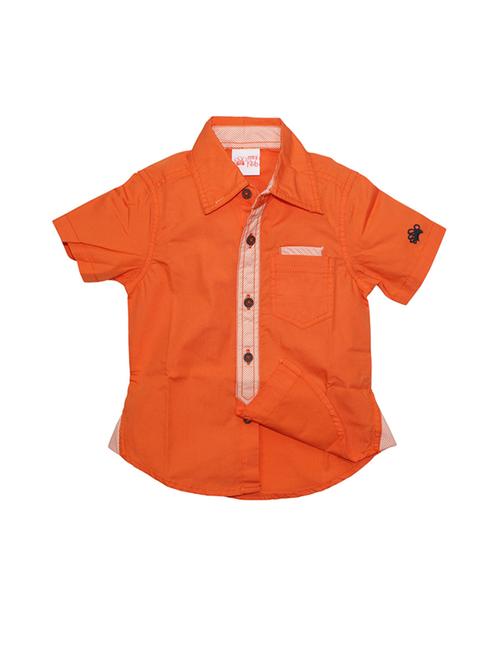 orange cotton blend shirt - 21188164 - Very Small Image - 1
