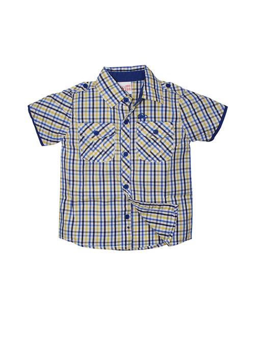 kids checkered cotton blend shirt - 21188166 - Very Small Image - 1