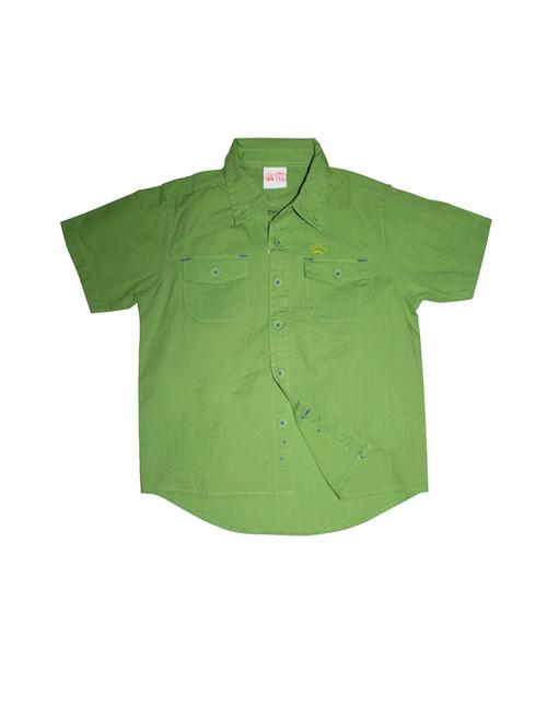 green cotton blend shirt - 21188193 - Very Small Image - 1