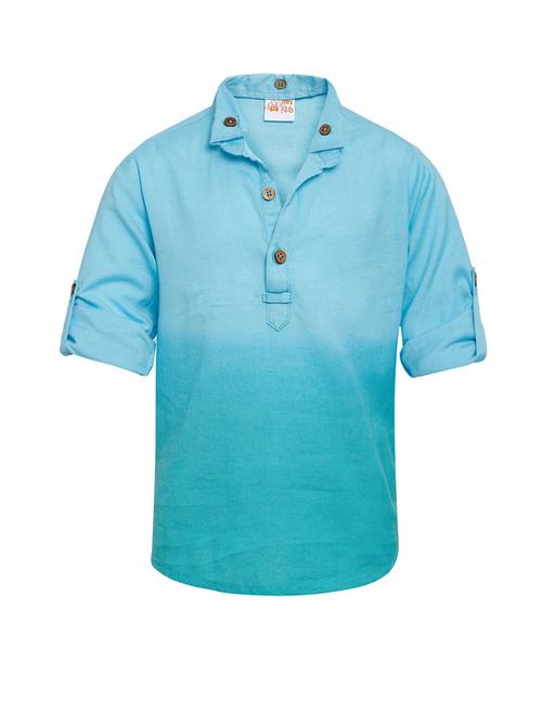 blue cotton blend shirt - 21188210 - Very Small Image - 1