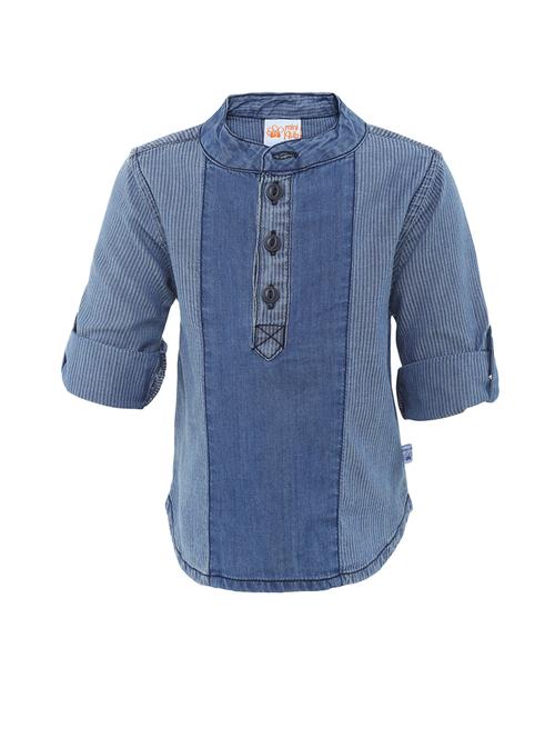 blue cotton blend shirt - 21188219 - Very Small Image - 1