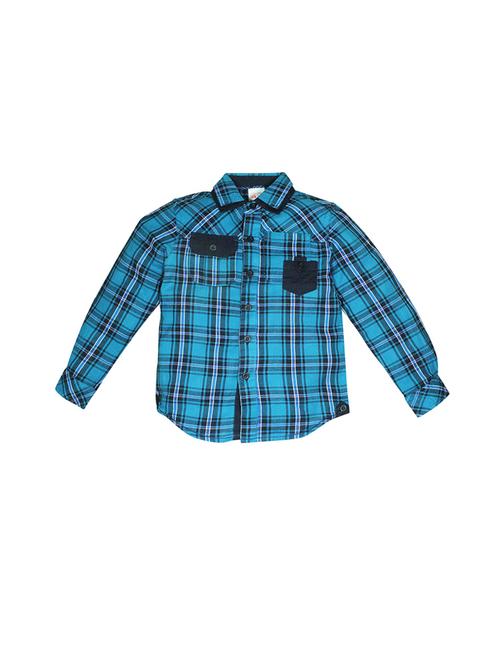kids checkered cotton blend shirt - 21188229 - Very Small Image - 1