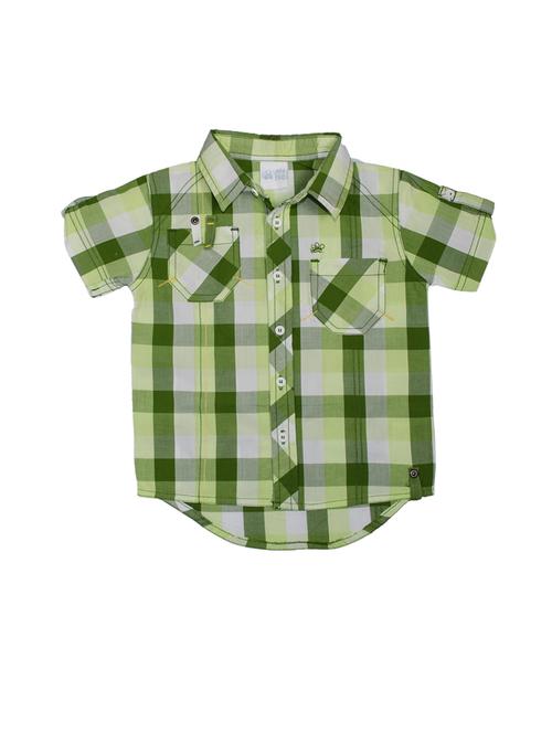 kids checkered cotton blend shirt - 21188249 - Very Small Image - 1